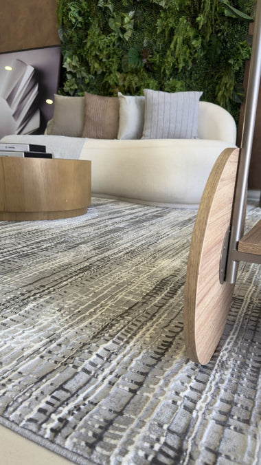 Tapete Turco Rivas Cinza Com Off White Des 450