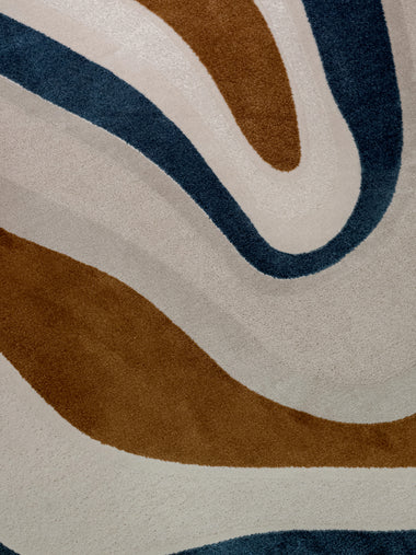 Tapete Orgânico Turco Grécia Terracota com Azul