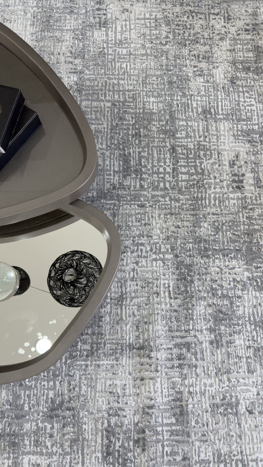 Tapete Turco Estonado Allure Cinza Com Off White Des 03