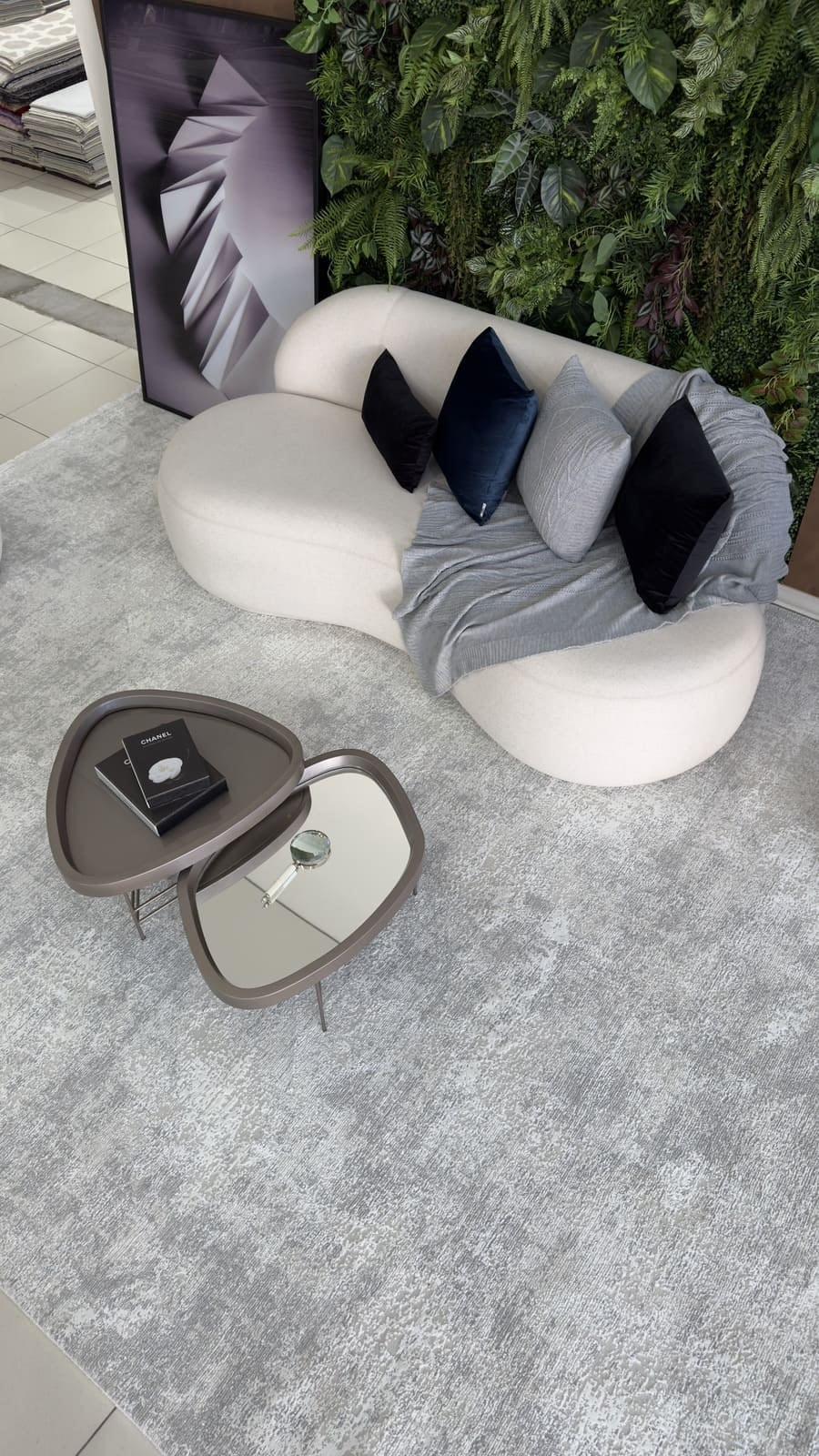 Tapete Turco Estonado Allure Cinza Com Off White Des 14