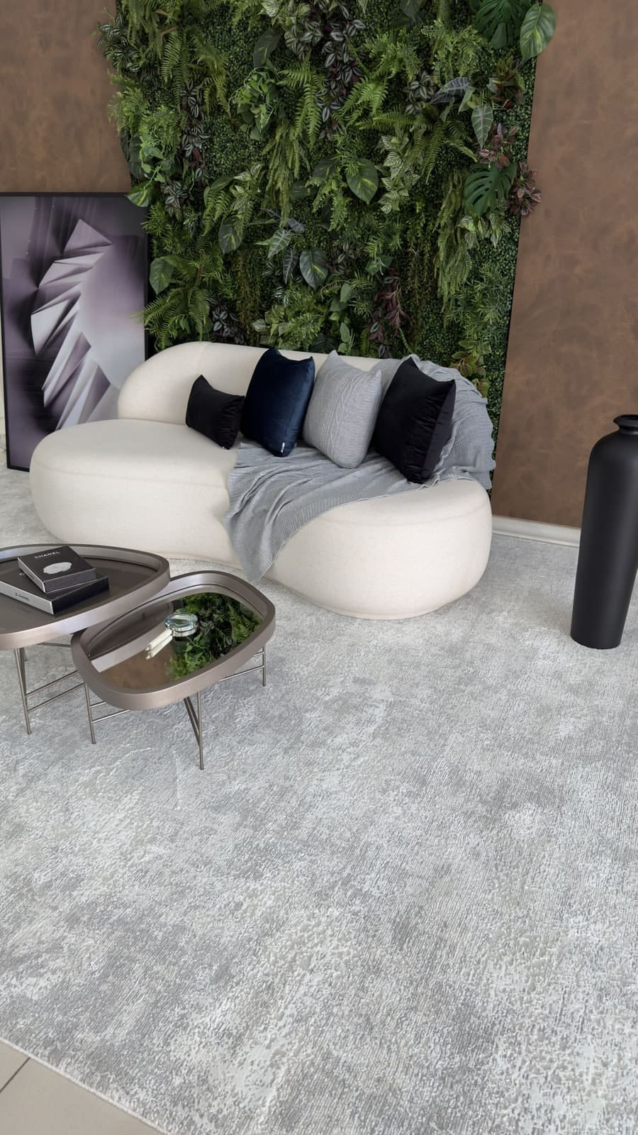 Tapete Turco Estonado Allure Cinza Com Off White Des 14