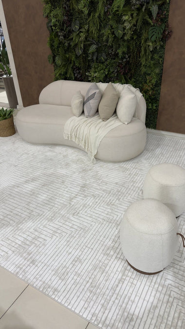 Tapete Turco Geométrico Bari Off White Com Bege Des 709