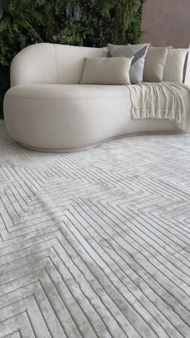 Tapete Turco Geométrico Bari Off White Com Bege Des 709