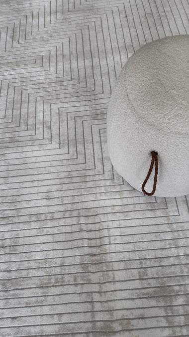 Tapete Turco Geométrico Bari Off White Com Bege Des 709
