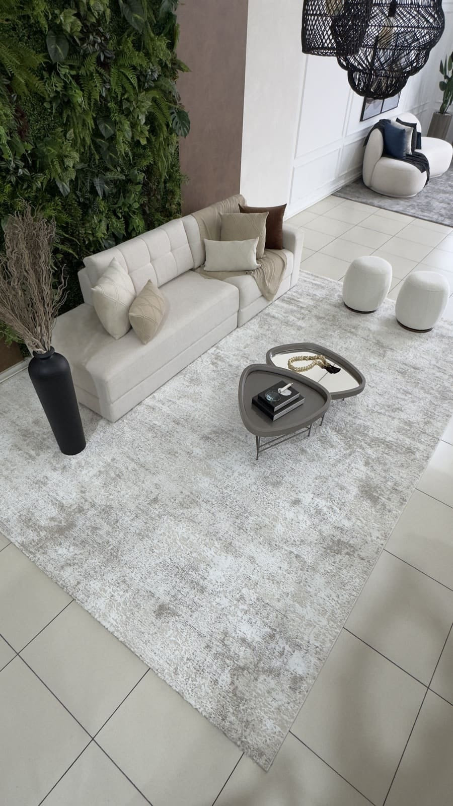 Tapete Turco Estonado Allure Marrom Com Off White Des 09