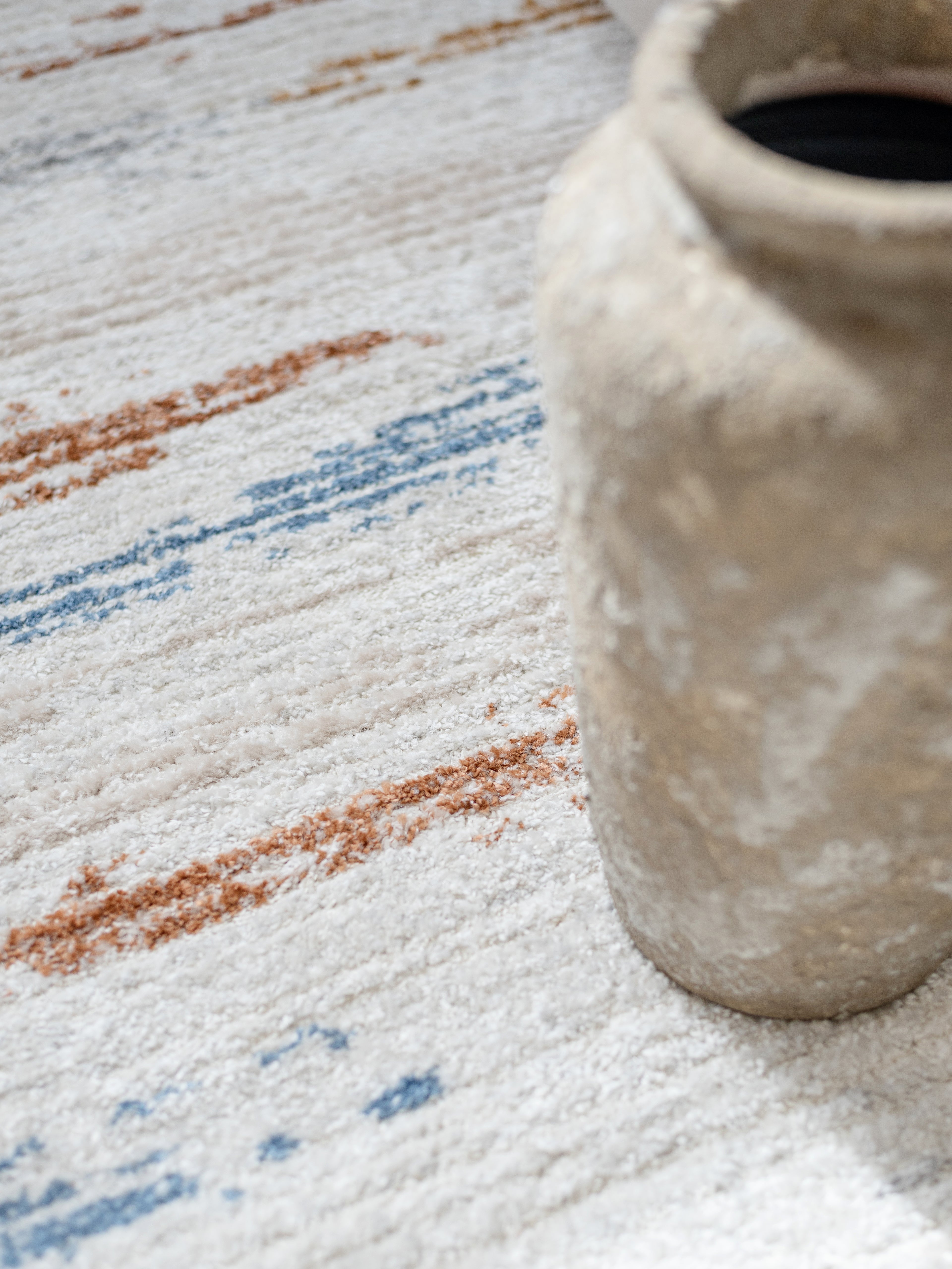Tapete Turco Estonado Aurora Terracota Com Azul Des 16