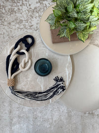 Colar De Mesa Azul Com Marfim