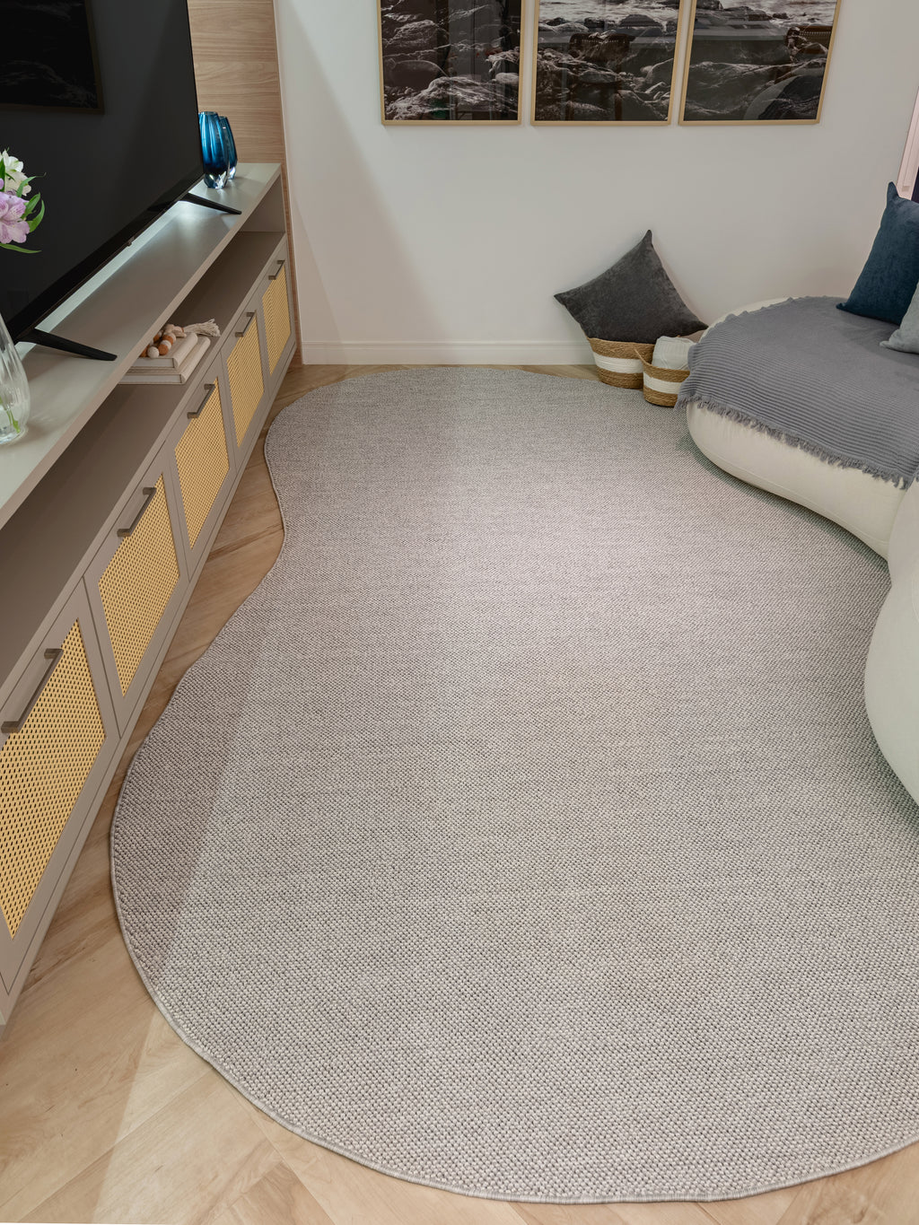 Tapete Turco Orgânico Londres Tear Premium Prata