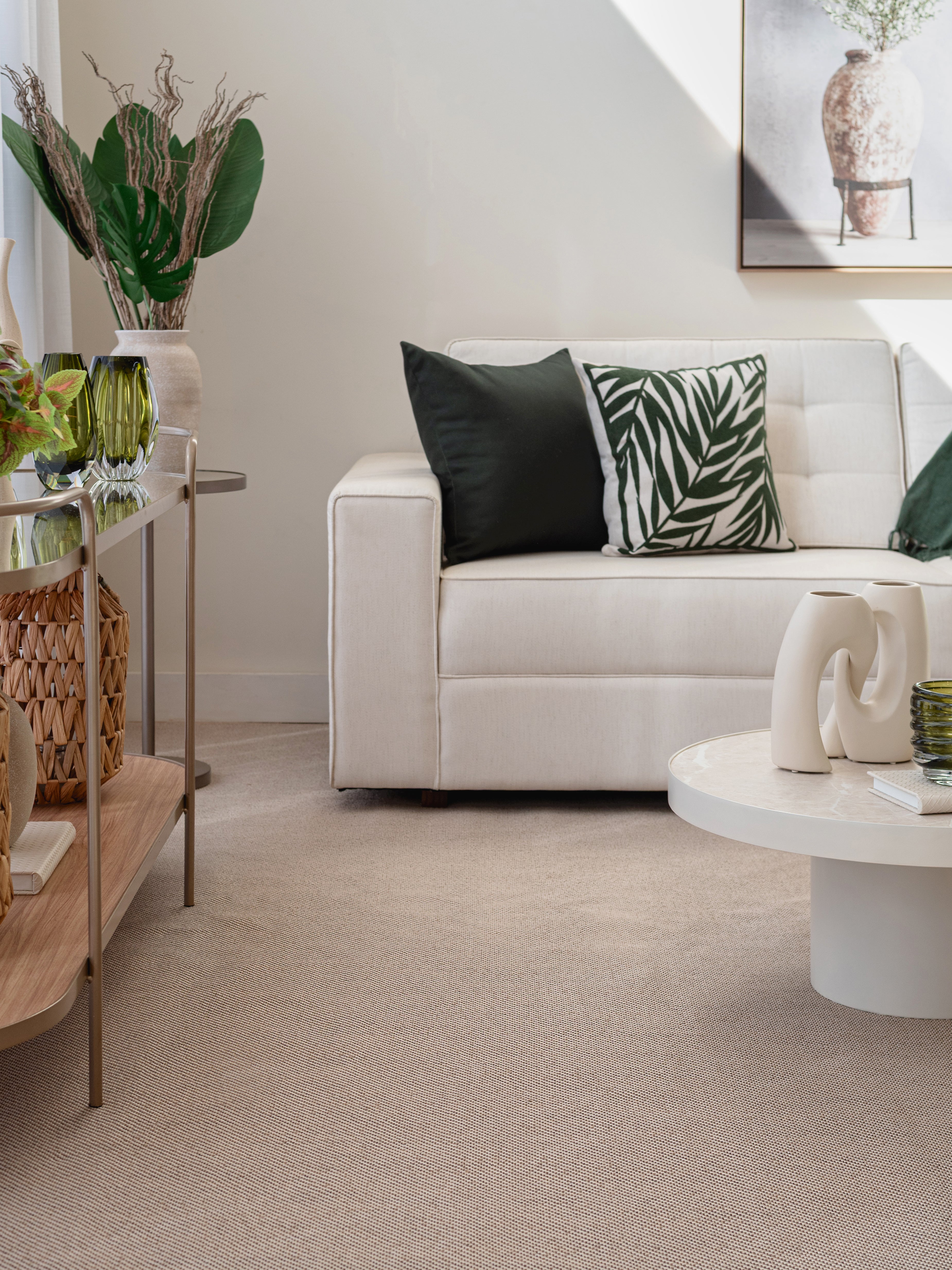 Tapete Sisal Exclusivo Bege com Marrom