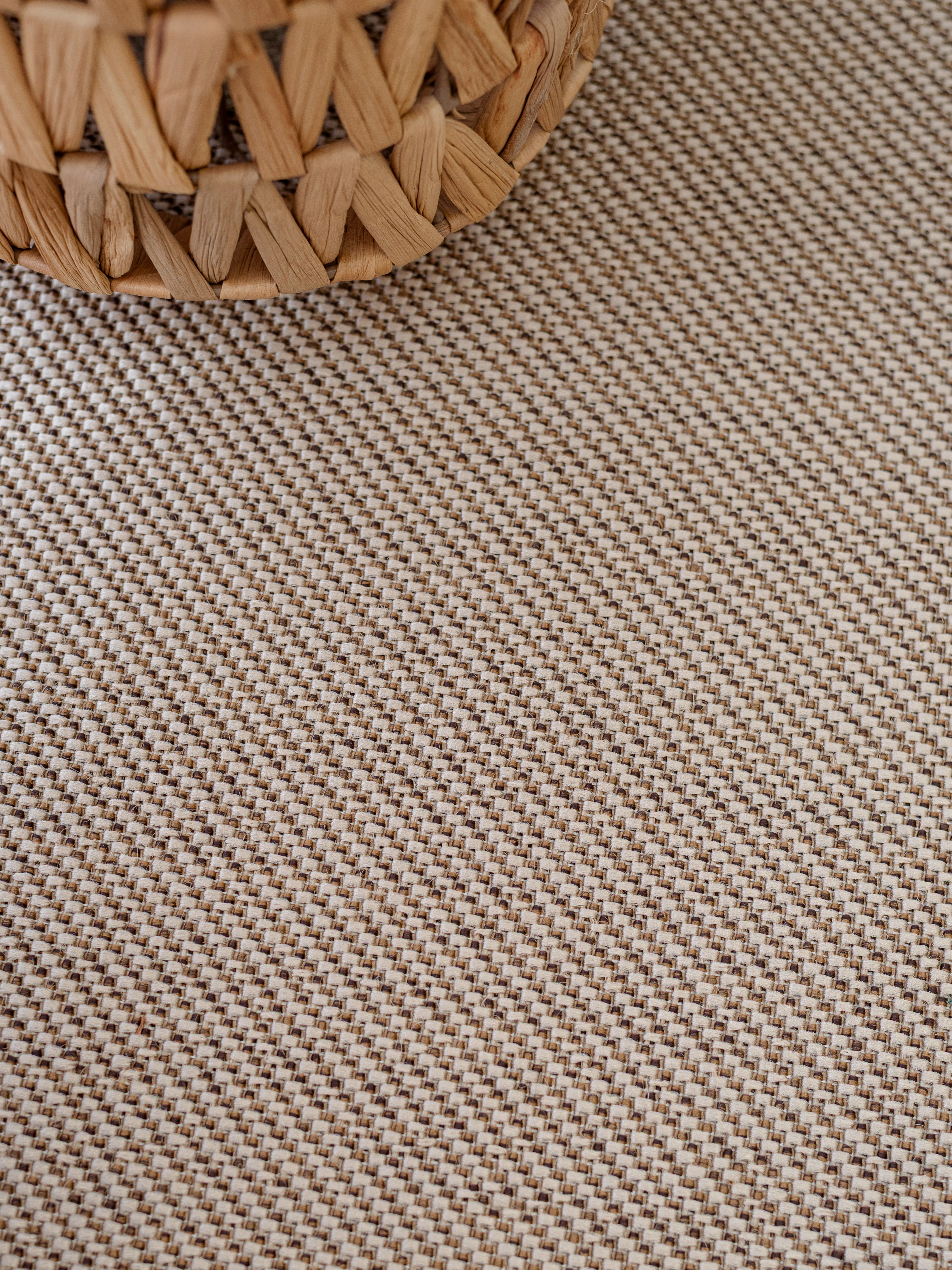 Tapete Sisal Exclusivo Bege com Marrom