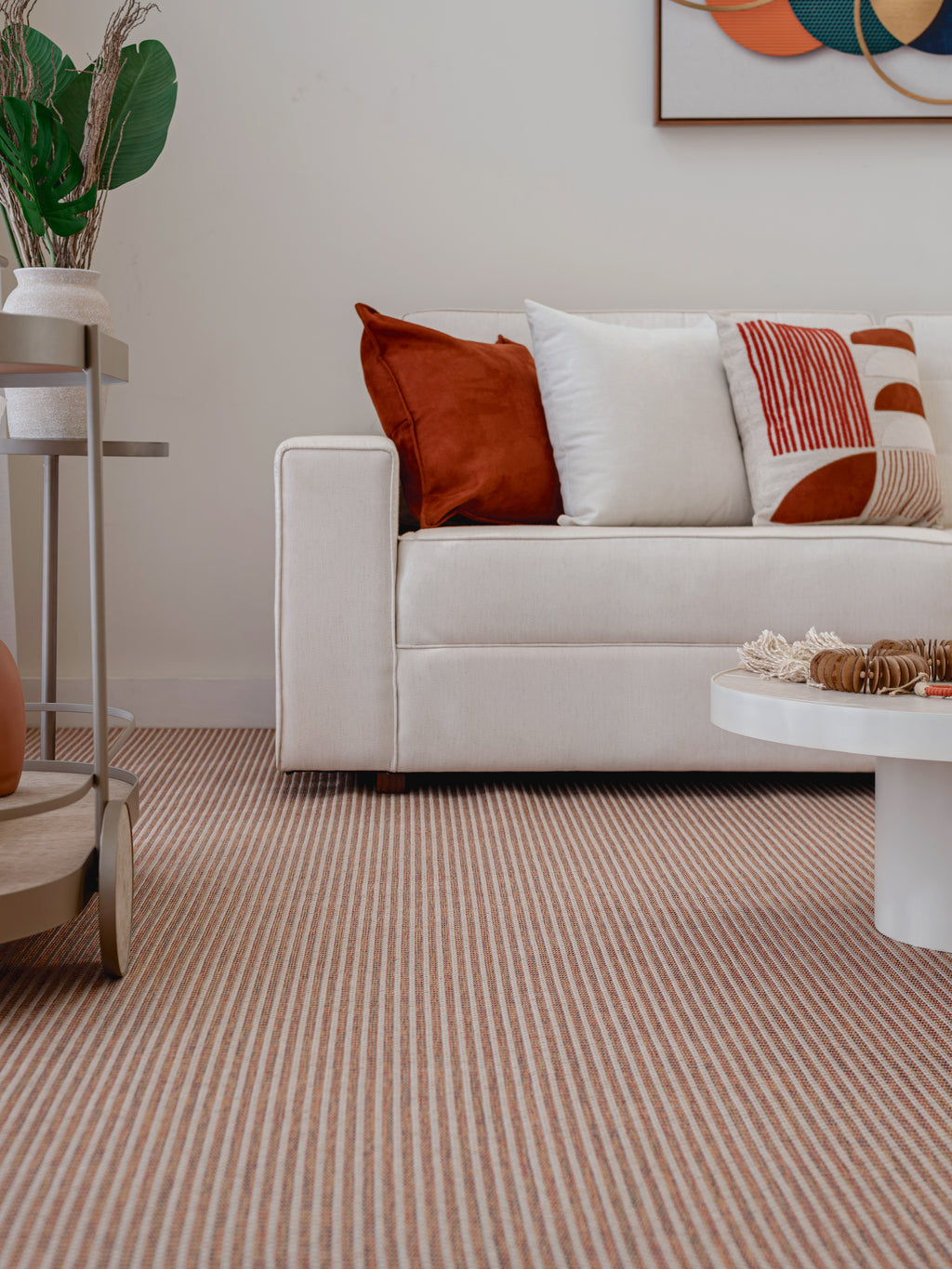 Tapete Sisal Exclusivo Terracota com Bege