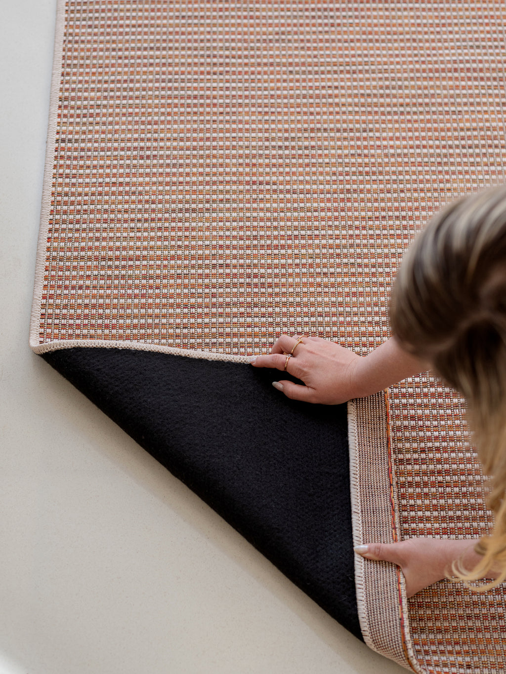 Tapete Sisal Exclusivo Terracota com Bege