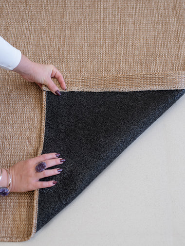 Tapete Sisal Roma Caramelo Com Bege